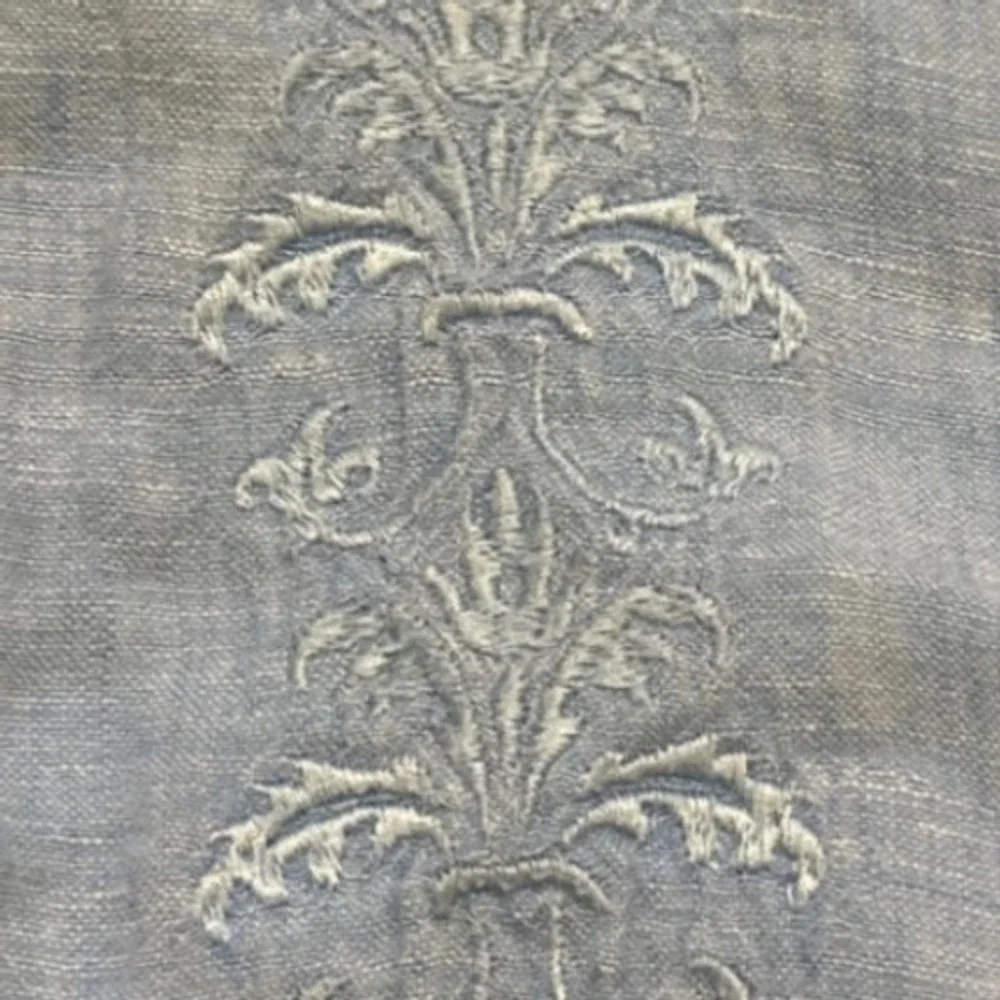 Banana Republic Classic Mens Linen‎ Embroidered Short Sleeve Button Up Shirt L